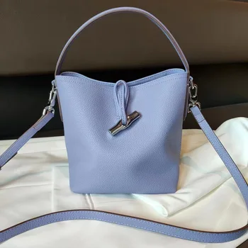 Сумки из натуральной кожи 2023 Новая портативная сумка-мешок с диагональю плеча на одно плечо для женщин