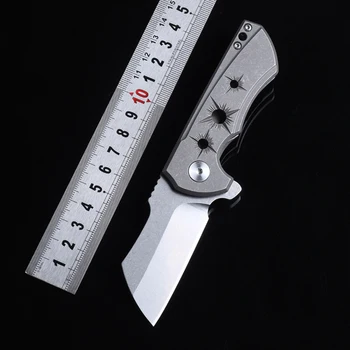 Титановый сплав S35VN Высокой твердости Открытый EDC Нож Портативный Мини Складной Нож Брелок Инструмент