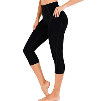 Укороченные брюки, разноцветные сексуальные штаны для йоги с карманами, плотные женские брюки для йоги с обтягивающими ягодицами, штаны для йоги для женщин 3x-4x
