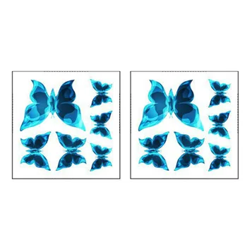 Украшение стен светящимися в темноте наклейками 12шт с рисунком бабочки Длительный срок службы Удобное нанесение и удаление