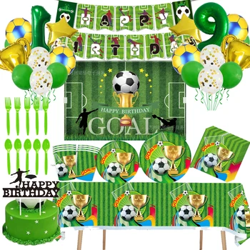 Украшения для вечеринки по случаю дня рождения мальчика в тематике Green ball, одноразовые столовые приборы, бумажные стаканчики, тарелки, воздушные шары, принадлежности для детского душа