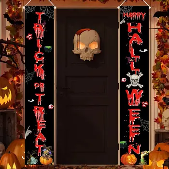 Украшения на Хэллоуин Дверной баннер для вечеринки в честь Хэллоуина дверной занавес баннер 