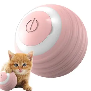Умная интерактивная игрушка для кошек, Автоматические умные игрушки для кошек, Электрический мяч со светодиодной подсветкой, Автоматический катающийся и дразнящий интерактивный мяч.