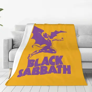Участники Black Fuzzy Blankets Черной рок-группы Sabbath, Забавные пледы для кровати, диван-кушетка 200x150 см