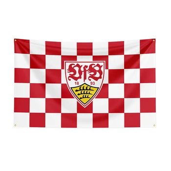Флаг VfB Штутгарта 3x5, спортивный баннер с принтом из полиэстера для декора, флаг ft, баннер DecorFlag для декора