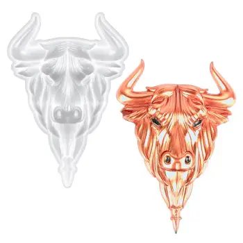Форма для свежевания головы коровы, формы для декора стен в форме головы быка, большая 3D-стереоформа для головы коровы, силиконовые формы для животных для декора