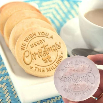 Форма для штамповки печенья с Рождеством Христовым, пластиковая 3D рельефная конструкция для выпечки штампов для печенья Подходит