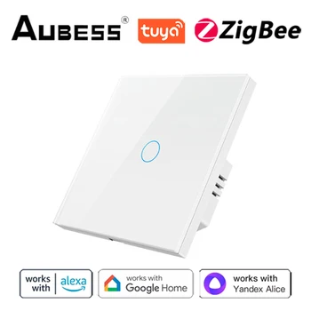 Функция синхронизации Zigbee Smart Light Switch 1/2/3/4 Банды Беспроводной Настенный Выключатель 1/2/3 Банды Zigbee Touch Switch Samrt Home Smart Life