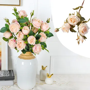Цветы, Настоящие Розы со стеблями для свадебных букетов своими руками, Центральные цветочные композиции, Вечерние Искусственные Цветы Орхидеи
