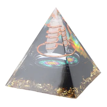 Целебная хрустальная пирамидка и элегантный снимающий стресс ударопрочный эпоксидный генератор положительной энергии для украшения рабочего стола