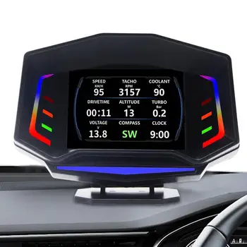 Цифровой Спидометр Для Автомобиля Цифровой GPS Спидометр С Двойным Режимом OBD2 /GPS Цифровой Автомобильный HUD Головной Дисплей С Двойным Режимом OBD2 / GPS