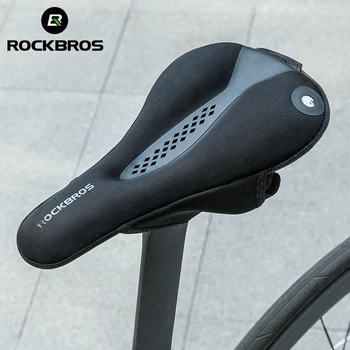 Чехол для велосипедного седла ROCKBROS MTB с задним Фонарем, Седло для шоссейного велосипеда, Дышащая Удобная подушка, чехол для велосипедного Седла