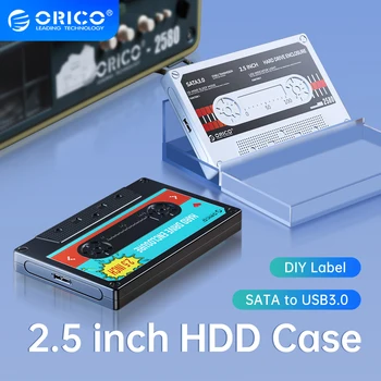 Чехол для жесткого диска ORICO HD, корпус жесткого диска USB3.0, внешняя прозрачная коробка для твердотельного накопителя, кассетная лента для 2,5-дюймового жесткого диска SSD HDD
