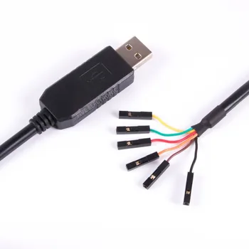 Чип FTDI USB-TTL UART Модуль уровня 3,3 В/5 В 6-жильный кабель для передачи данных с последовательным портом DuPont 2,54 мм