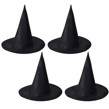 Шляпа волшебника на Хэллоуин, Многоразовые шляпы ведьмы, украшение, орнамент, фестиваль, косплей, Деликатная вечеринка, черные декоры