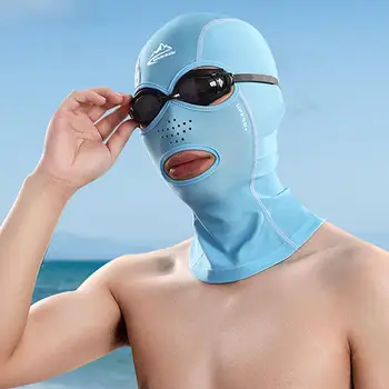 Эластичный Солнцезащитный головной убор для подводного плавания Шляпа с капюшоном Кепка для лица Спорт Велоспорт Открытый Женская Маска Солнцезащитный крем Плавание Рыбалка