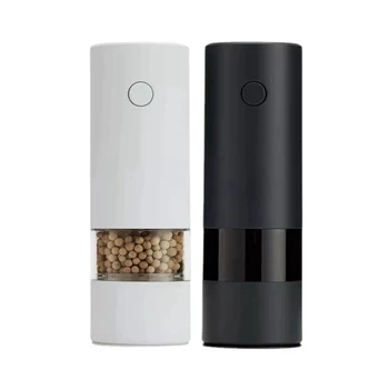 Электрическая кофемолка USB с автоматической светодиодной подсветкой для перца и соли, 5 режимов, измельчитель зерен для специй для приготовления пищи на кухне
