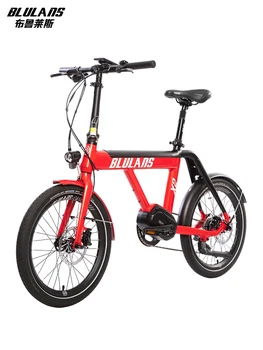 Электрический складной велосипед с 9 скоростями, работающий от электродвигателя, литиевой батареи для путешествий, для городских взрослых с переменной скоростью