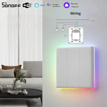 SONOFF TX Ultimate Wifi Умный Настенный выключатель Touch LED Light Edge Мультисенсорное приложение Smart Home eWeLink Через Alexa Google Home Alice