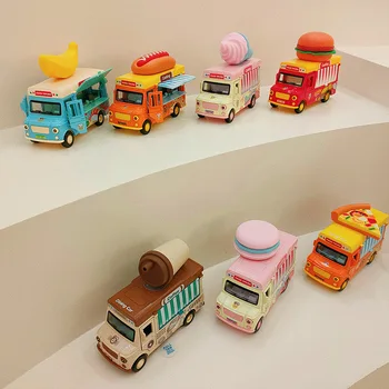 Детский игровой дом Kawaii, автомобильные игрушки, музыка, Откатывающееся мороженое, грузовик быстрого питания, модель Kitchen Girl, детские игрушки, подарки на День рождения
