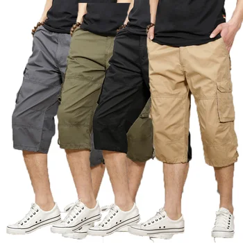 Новый дизайн, рабочие брюки большого размера, повседневная спортивная спецодежда с несколькими карманами, мужские летние шорты-карго
