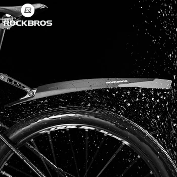 Официальное велосипедное крыло ROCKBROS Мягкое Резиновое Расширяющееся Регулируемое Заднее Переднее Заднее крыло велосипеда Велосипедная часть MTB Брызговик