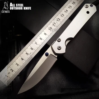 Складной нож LCM66 со стальной ручкой, тактический складной нож, портативный перочинный нож, инструменты, очень острый уличный нож, фруктовый нож.