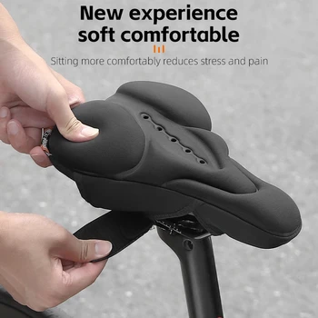 Чехол для велосипедного седла WEST BIKING Высокоэластичная подушка для сиденья MTB дорожного велосипеда с непромокаемым чехлом Дышащий чехол для велосипедного сиденья